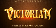 Golden Victorian Text Effect, Editable Historical And Vintage Text Style