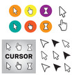 © 3dwithlove - Pixel cursors icons mouse hand arrow. Mouse computer cursor.