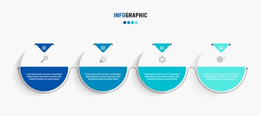 Wall Mural - Business data visualization. Process chart. Abstract elements of graph, diagram with steps, options, parts or processes. Vector business template for presentation. Creative concept for infographic.