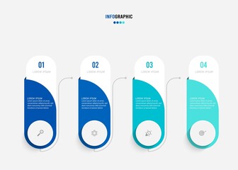 Wall Mural - Business data visualization. Process chart. Abstract elements of graph, diagram with steps, options, parts or processes. Vector business template for presentation. Creative concept for infographic.