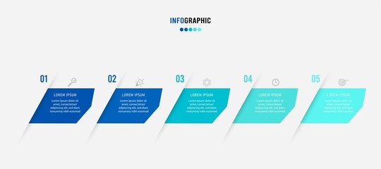 Wall Mural - Business data visualization. Process chart. Abstract elements of graph, diagram with steps, options, parts or processes. Vector business template for presentation. Creative concept for infographic.
