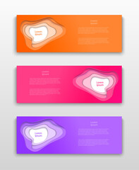 Wall Mural - Set of Vector flyer templates. Futuristic background with copy space for inspirational and encouraging thoughts