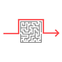 Canvas Print - reduce complexity concept icon. clipart image isolated on white background