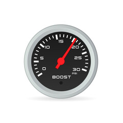 Wall Mural - Boost gauge icon. Clipart image isolated on white background