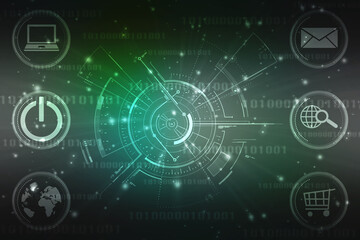 Binary Code Background, Digital Abstract technology background, Big data digital binary code, Internet Data Communication and Transfer background, Futuristic information technology concept