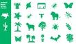 © Atlantis - Animaux et plantes en 20 icônes vertes, collection