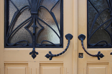 Sticker - art nouveau door in nancy in lorraine (france) 