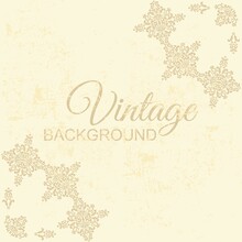 Vector Vintage Grunge Background With Gold Ornaments With Space For Text. Shabby Pattern With Damask Pattern Elements. Grunge And Gold Background. Vector Illustration.