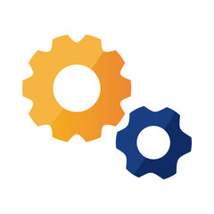 Sticker - Isolated gears icon