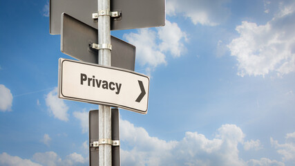 Wall Mural - Street Sign to Privacy