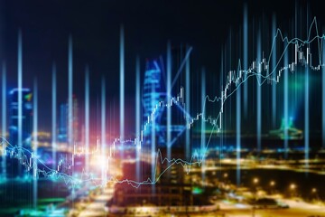 Poster - Global financial markets concept with graphs