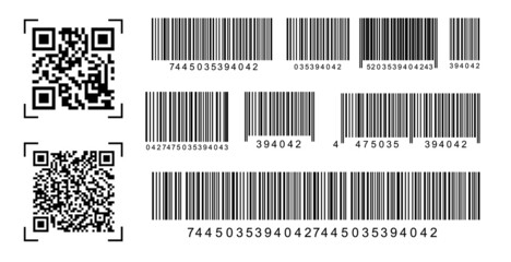 QR code and scan barcode label and marketing.