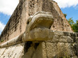 Feathered snake statue in Chichen Itza, Mexico