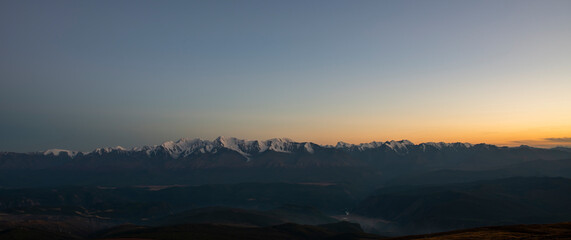 Wall Mural - sunrise in the mountains