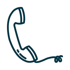 Canvas Print - telephone handset icon