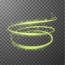 Green Shiny Lines Vector Effect Background. EPS10