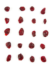 Wall Mural - cranberries isolated on white background