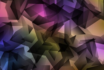 Wall Mural - light multicolor vector polygon abstract backdrop.