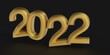 © vegefox.com - Gold number 2022 isolated on white background. 3d illustration