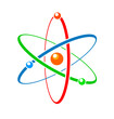 colorful stylized atom icon