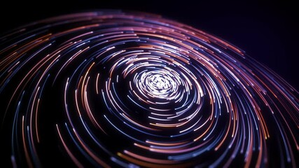 Wall Mural - This is a motion stock graphic that shows lines of light moving in orbit.