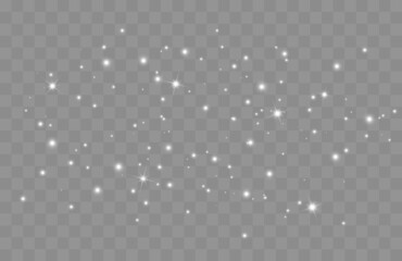 Aufkleber - Vector glowing stars. Glitter effect isolated on transparent background. Magic Christmas lights. Vector illustration