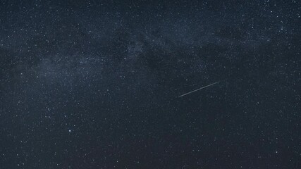 Wall Mural - the milky way moving across the night sky, stars time lapse