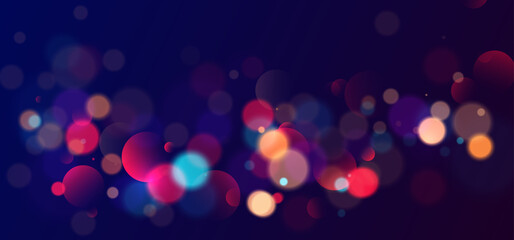 Aufkleber - Colorful bokeh lights background. Blurred circle shapes. Vector illustration