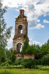 an old abandoned Orthodox bell tower