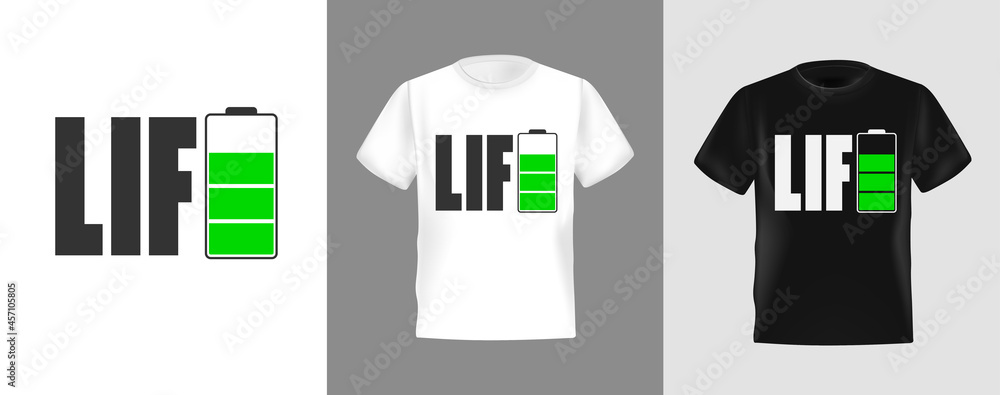 Energy battery icon design for t-shirt, Vector Illustration. Suitable ...