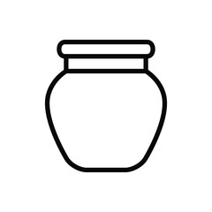 Wall Mural - Glass jar icon vector set. bottle illustration sign collection. conservation symbol on white background.