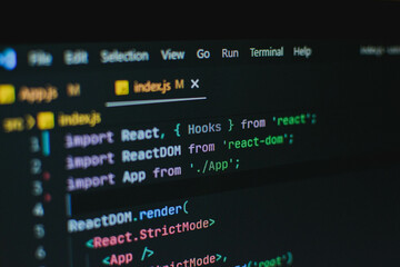 code editor photography