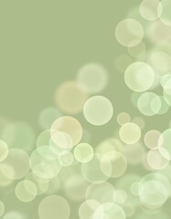 Realistic bokeh lights. Pastel green color