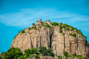 Wall Mural - Gingee Fort or Senji Fort in Tamil Nadu, India. It lies in Villupuram District, built by the kings of konar dynasty and maintained by Chola dynasty in 9th century AD. Archeological survey of india.