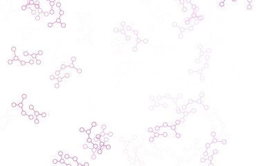 Wall Mural - light purple vector pattern with artificial intelligence network.