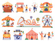 Amusement Park Icons Collection