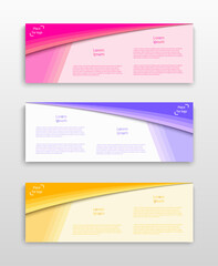 Wall Mural - Set of Vector flyer templates. Futuristic background with copy space for inspirational and encouraging thoughts
