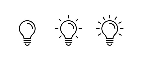 Light Bulb icon set, Idea icon symbol vector