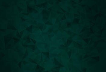 Dark Green vector polygon abstract layout.