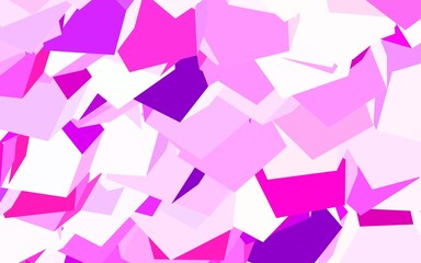 Wall Mural - light pink, red vector backdrop with hexagons.