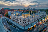 Fototapeta Miasto - Łódź, Poland- view of the Poznański Palace.	