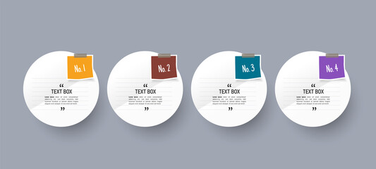 Poster - Text box design with note papers.
