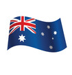 flying australian flag