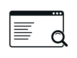Wall Mural - browser window. search. browser in flat style. vector illustration.