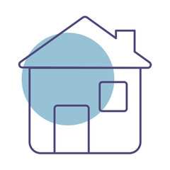 Sticker - blue house design