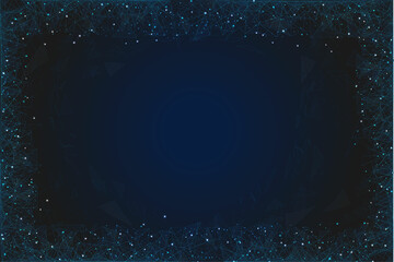 Wall Mural - abstract blue background. polygonal low poly wireframe illustration looks like stars in the blask ni