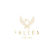 Falcon eagle line logo 