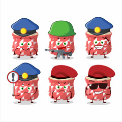 Sticker - A dedicated Police officer of dried ginger mascot design style