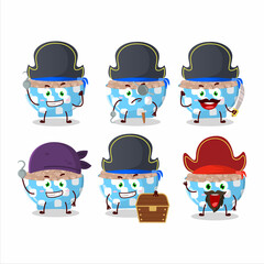 Sticker - Cartoon character of pinto beans with various pirates emoticons