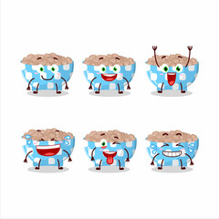 Sticker - Cartoon character of pinto beans with smile expression